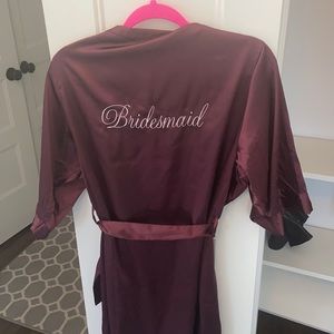 Silk Burgundy Bridesmaid Robe (2 available!)